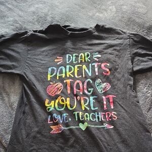 Kids Black Graphic T-Shirt